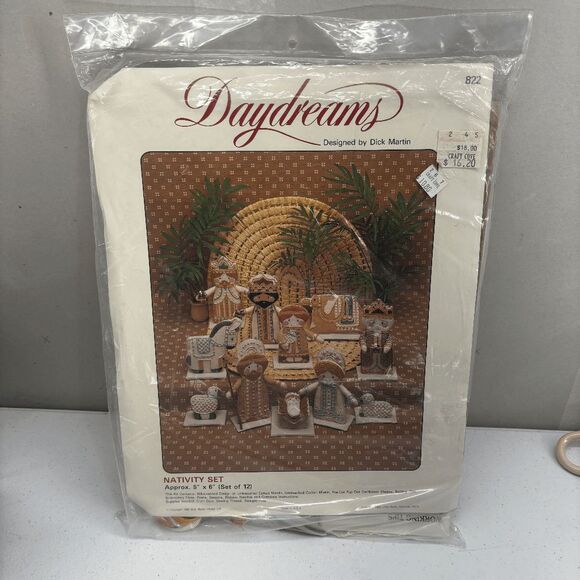 Daydreams by Dick Martin Nativity Set Embroidery Kit #822 Vintage 80s 1984 NEW - Picture 1 of 5